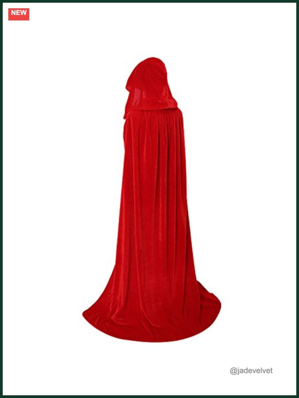 Unisex Hooded Velvet Cape Cloak Full Length Medieval Robe Halloween Cosplay